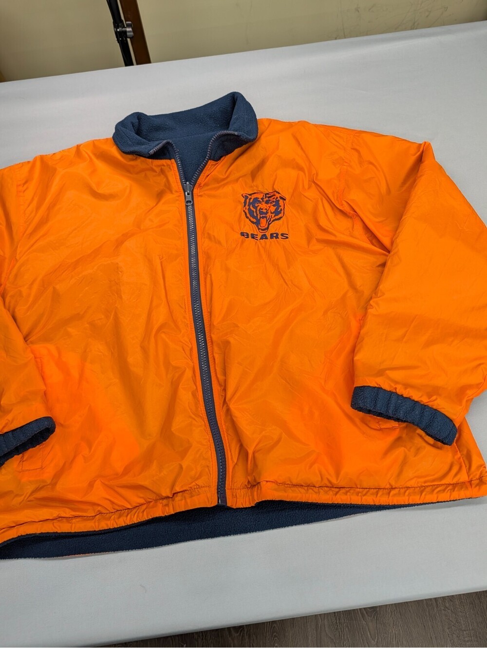 Chicago Bears Pro Player Jacket Reversible Fleece Orange XL